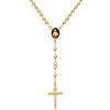 Bling Jewelry Collana Del Rosario Cattolico Con Perle, Sacro Cuore Di Gesù, Crocifisso Croce Per Donne Adolescenti - Ottone Placcato In Oro 18K