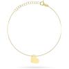 MARKO Bracciale da donna in oro 333, con cuore in vero oro, in filigrana, 8 carati, regolabile 16-19 cm, idea regalo