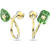 Swarovski Orecchini Numina, Asimmetrico, Verdi , Placcato color oro
