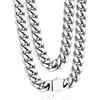 Bandmax Collana Uomo a Catena Cubana Sottile Robusta Grossa in Stile Hip Hop Larghezza 9 MM Lunghezza 45 CM in Acciaio Inox, Gioielli Uomo di Moda Accessori Unisex per Uomini Ragazzi