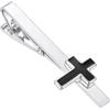 RunootPR Fermacravatta a forma di croce in argento, da uomo, credenza, matrimonio, Pasqua, Natale, gioiello da uomo con confezione regalo, 2.24, rame, Non pietra preziosa