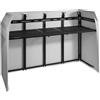 Vonyx DB5 Pro DJ Booth DJ Stand DJ - Tavolo da DJ, Pieghevole, in Alluminio, con Copertura Bianca e Nera, Materiale di Copertura: Lycra, Borsa inclusa, Carico Massimo: 80 kg
