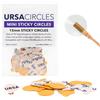 URSA Straps URSA Mini Sticky Circles - 90 Hypoallergenic Double-Sided Sticky Circles for Lavalier Lapel Mics - 15mm Diameter Lavalier Mic Tape - Compatible with Tascam Rode Sennheiser Lav Mics - Lavalier Stickies