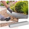 VOUNOT® Bordatura da Giardino in Metallo Zincato 5M, Bordo per Aiuola di separazione Resistente, Recinzione Flessibile per Prato, Spessore 0,7 mm, 13x100 cm, 5 Pezzi per Giardino Piante orto