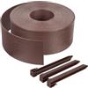 VOUNOT® Bordo Giardino Flessibile, Bordi Aiuole PE Bordura per Prato con Picchetti di Fissaggio, Lunghezza 10m Altezza 13cm Spessore 3mm, Marrone