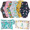 PHOGARY 7 Pezzi Set di Assorbenti Lavabili, Assorbenti Igienici per le Mestruazioni, Salvaslip Igienici Riutilizzabili con 1 Borsa per Stroage