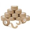 ANAMPION 12 Rotoli 2.5cmX4M Benda Elastica Coesiva Non Tessuti Bende Elastiche Bendaggio Adesiva Coesiva Nastro Bendaggio Sportivo per Mani, Piedi, Ginocchia, Braccia (colore della pelle)