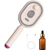 Generico Spazzola A Vapore Per Capelli - Pettine Per Piastra Districante Ricaricabile Con Misurino Per Olio, Strumento Per Lo Styling Portatile | Accessorio Lisciante Per La Cura Dei Capelli Anti- Per Ca