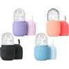 Abiyou Rullo di Ghiaccio Facciale, 4 Pezzi Ice Roller Viso, Riutilizzabile Ice Face Roller, Stampo Ghiaccio Viso Riutilizzabile in Silicone, Riutilizzabile Rullo di Ghiaccio Facciale, per Cura Pelle