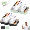 WANWEN Waterproof Pill Pouch Set-14Pcs Bags Inside, A8 Waterproof Pill Organizer Set, Meds & Medicine Organizer for Travel, Zippered Storage Case, Crush-Resistant Shell, Reusable (Mix*2)