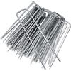 Ziranee 50 PCS Pioli da Giardino a forma di U in Acciaio Inossidabile, Fissaggio del Prato, Graffette in Tessuto per Erba Artificiale e Rete, 6 Pollici