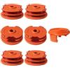 VinneMOO WA0007/50022833 - Bobina di ricambio per decespugliatore da 0,6 x 4,9 m, 0,065 cm, ricambio per bobine di ricambio con alimentazione automatica, compatibile con Worx WG116, WG118, WG119, WG124, WG183