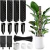 BORDEAG Asta per muschio Monstera, 4 pezzi da 36 cm, monstera, asta per piante Monstera, con 4 picchetti e 100 fascette per l'allenamento di piante che si arrampicano verso l'alto (nero)