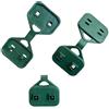 RETELANDIA L'OUTLET DELLE RECINZIONI RETELANDIA - Pinza per Fissaggio Telo ombreggiante, Clips Verdi con aggancio clic clac per reti oscuranti - 100 Pezzi