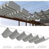 Flyace Vela Ombreggianti Onda Retrattile 0.5x3M Tenda da Sole per Esterno Vele Ombreggiante Impermeabile Telo Parasole con Occhiellato Protezione UV Tenda Vela per Giardino Balcone Terrazza Grigio chiaro