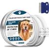 Shenkon Tech 2 Pcs Collare Antipulci Cane, 65cm Regolabile Protezione Zecche per Cani Grandi Medi Piccoli, Antiparassitario Impermeabile, 8 Mesi di Protezione Lunga Durata (Cane grande)