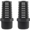 Supertool 2 filtri filettati per troppopieno, filtro per schermo da 32 mm, connettore per acquario in PVC, rete permeabile al giardino, connettore per tubo dell'acqua dell'acquario per accessori per acquari