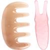 Beavorty Kit Di 2 Strumenti Per Raschiare Il Cuoio Capelluto Raschiare La Pelle Per Massaggiare Il Pettine Forchetta A Forma Di Y Affaticamento Naturale