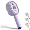 Generico 2026 New Electric Steam Brush for Hair, Hair Brush with Water Spray, Red Light Air Cushion Mister for for Short/Long Hairs, Rechargeable Steam Hair Straightener, Nourishes Hairs, Anti-Static (Purple)