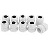 Marhynchus 10 pz/set PG7-PG21 IP68 bianco materiali ausiliari elettrici morsetti cavo in nylon impermeabile connettore in plastica pressacavo(PG21)