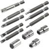 AERZETIX Kit di 7 inserti per avvitare / 4 bussole e 1 adattatore/in acciaio