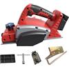 TALOEYH - Pialla a mano a batteria Milwaukee 18 V, pialla a mano elettrica senza spazzole da 15.000 giri/min, pialla elettrica per legno da 3-1/4 per la lavorazione del legno, per falegnami e fai da