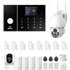 LWOHSI Allarme Casa Senza Fili,Kit Antifurto 4G GSM + WiFi,Sensore Porte Finestre Fai da Te,Videocamera di Sicurezza HD,Telecomando,Compatibile con Alexa et Google