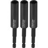 QUARKZMAN 3Pz Bussole per Avvitatore 10mm Metro Profonda Metriche Attacco Esagonale 1/4 Extra Lunghe a 6 punte da 4,3 (110 mm) Prese Chiavi a Bussola Acciaio CR-V Avvitatrici Elettriche