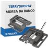 Terryshop74® Morsa da Banco 3 Pollici per Trapano a Colonna - Metallo Pesante, Ganasce Antiscivolo, Serraggio Preciso per Lavori di Precisione