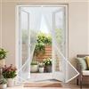 GOUTUI Zanzariera con Magneti per Porte 150 x 300 cm Non È Necessario Praticare Fori Tenda Zanzariera Porte Apertura e Chiusura Silenziosa per Porta Finestra Balcone Soggiorno, Bianco