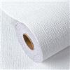 BVCL Pannello Isolante Termico Adesivo, Schiuma Moderna Carta da Parati Autoadesiva, Anti Umidità/Antimuffa/Impermeabile per Soggiorno Camera(White,0.5Wx5L m)