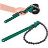 Keadic 1 chiave a cricchetto per catena da 30,5 cm, regolabile, per filtro dell'olio, multiuso, adatta per camion e auto con diametro da 3,8 cm a 15,2 cm