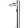 XJTNLB Rubinetto Sensore Automatico Bagno Rubinetto Lavabo Touchless Acqua Calda e Fredda Miscelatore Lavabo in Acciaio Inox,Spazzolato,Alto