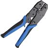 Exyvox Pinza crimpatrice, per capicorda isolato da 0,50-6,00 mm², Pinza per capicorda con funzione a cricchetto, Pince a sertir, Pinza per crimpare terminali elettrici, Blu