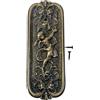 Thorness Placca per porta in ottone anticato rustico con design ornato a forma di cherubino - decorazione vintage