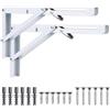 Tutee Staffe Pieghevoli per mensole Supporto Tavolo Staffe 400mm,2 pezzi,Scaffale da parete pieghevole con capacità di carico 40 kg