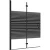 vidaXL Pannello Doccia Pieghevole in ESG 100x140 cm Nero