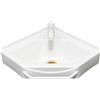 XRB2050 Lavandino Muro in Resina, 38x20x10 cm Plastica Lavabo Angolare, Lavandino for Montaggio a Parete per Bagno Guardaroba WC Bianco Lavabi Conduttura Fognaria