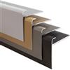 Floordirekt Profili per bordi per gradini, 6 pezzi, con materiale di montaggio (lunghezza: 90 cm, altezza: 53 mm, bronzo chiaro)
