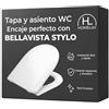HOMELAY Coperchio WC BELLAVISTA STYLO Bianca. Pizzo perfetto. Facile da montare. Cerniera in acciaio inox. Elevata resistenza e antibatterico. Finitura liscia e lucida. Caduta libera. Prodotto in