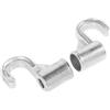 SHINEOFI 2 Pezzi Ganci Appendini in Lega di Alluminio Alta Capacità di Carico Facile da Installare per Armadio o Porta, Ganci Metallici 16mm per Organizzazione Spazi