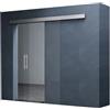 Mai & Mai Porta Scorrevole in Vetro 77.5x205cm, Vetro Trasparente 8mm