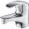 Eridanus Miscelatore monocomando per lavabo in lega di zinco di alta qualità con cartuccia in ceramica, cromato, con tubi di collegamento, facile installazione, rubinetto 14 x 11 x 4,7 cm
