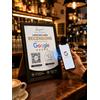 IDOR STORE Targa Recensioni Google NFC + QR Code Personalizzata con Cornice 13x18cm | Google Review Stand per Bar Ristoranti Pizzerie Hotel Negozi | Accesso Diretto alle Recensioni