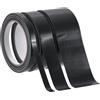BENECREAT 5 Rotolo di Nastro Adesivo Nero per Rilegatura di Libri, 3 stili, Nastro di Riparazione per Legatoria In Polietilene Largo 1/2.5/5cm per Riparare Vecchi Libri (20 m/Rotolo)