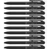 Pentel BXA105A-A Calme Penna a sfera a base di olio, 0,02 pollici (0,5 mm), nero, inchiostro nero, 10 pezzi