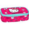 Franco Cosimo Panini HELLO KITTY- Astuccio Scuola Ufficiale Hello Kitty, Astuccio Ovale Organizzato, Ideale per Riporre la Cancelleria, con Divisorio Interno e Passanti Elastici, Pratica Chiusura a Zip, 22x7,5x11 cm