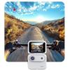 Risveglio Action Camera 4K con vista panoramica a 360°, stabilizzazione dell'immagine, schermo flip da 2 pollici, ricarica rapida tramite tipo, batteria da 800 mAh per ciclismo e sport, arancione