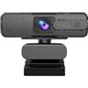 DIKAMAN Webcam, Webcam 1080P Full HD Web Camera con microfono USB Cam for PC Computer Mac Laptop Desktop Mini videocamera