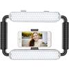 GVM Great Video Maker GVM Grip Pro Smartphone Video Rig, Stabilizzatore portatile e luce a led video, Fotocamera a LED per fotografia Registrazione video Impugnatura Maniglia Luce video con otturatore remoto Bluetooth